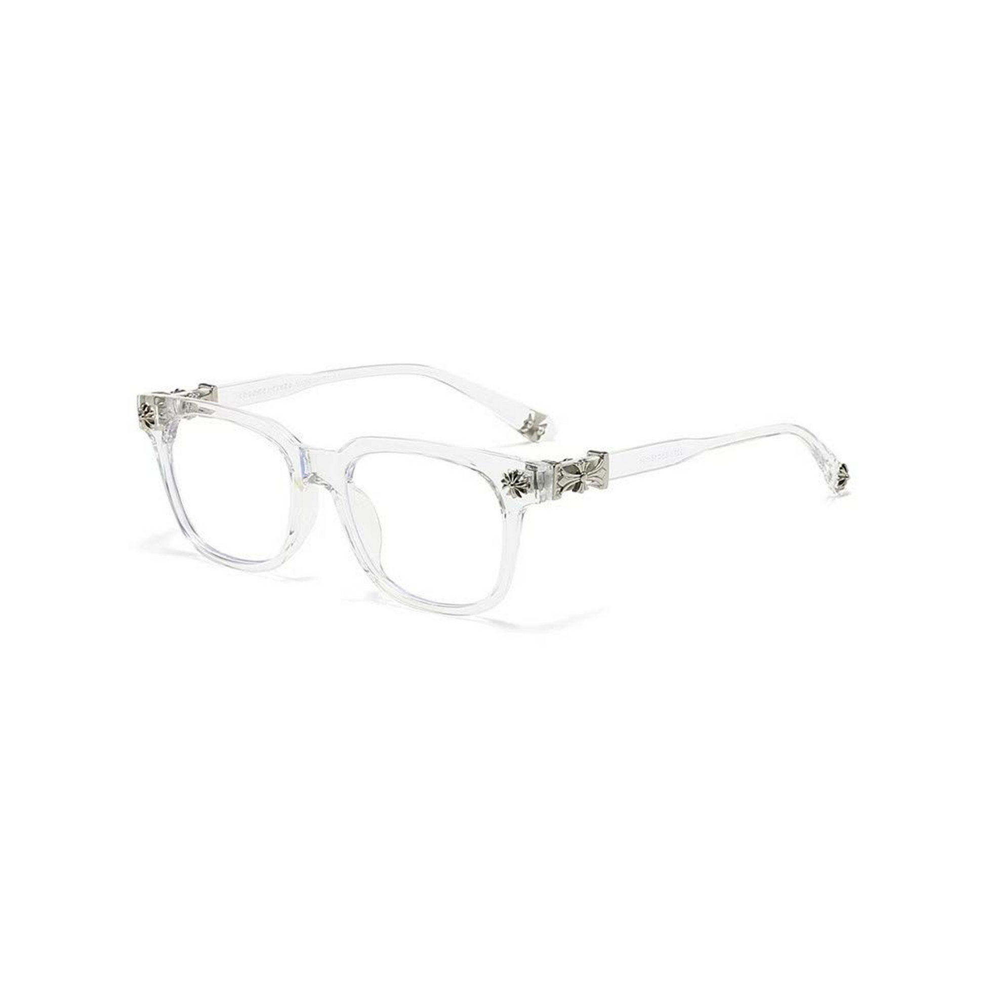 Clover Glasses-Transparent Silver