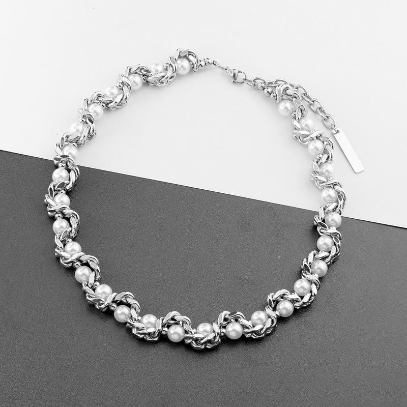 Yuki-Pearl Wrapped Necklace