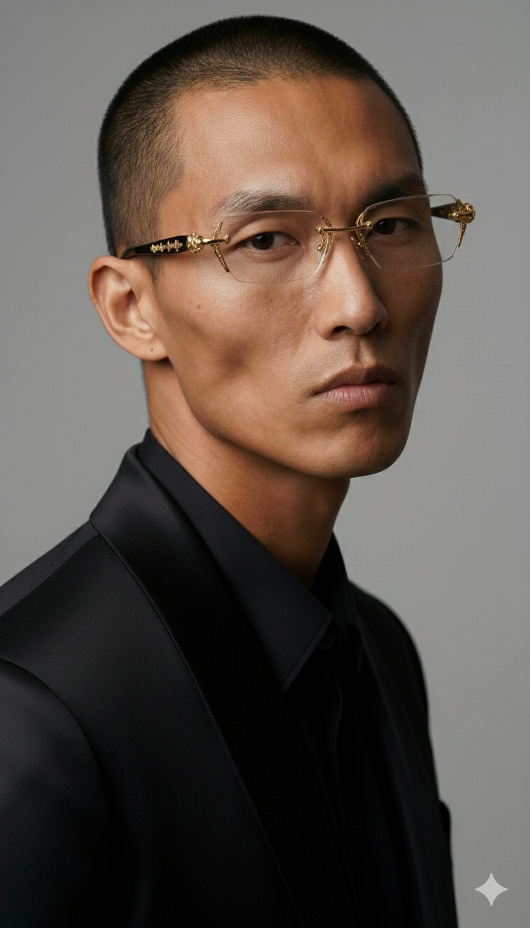 SYLUS - The Golden Rimless Glasses