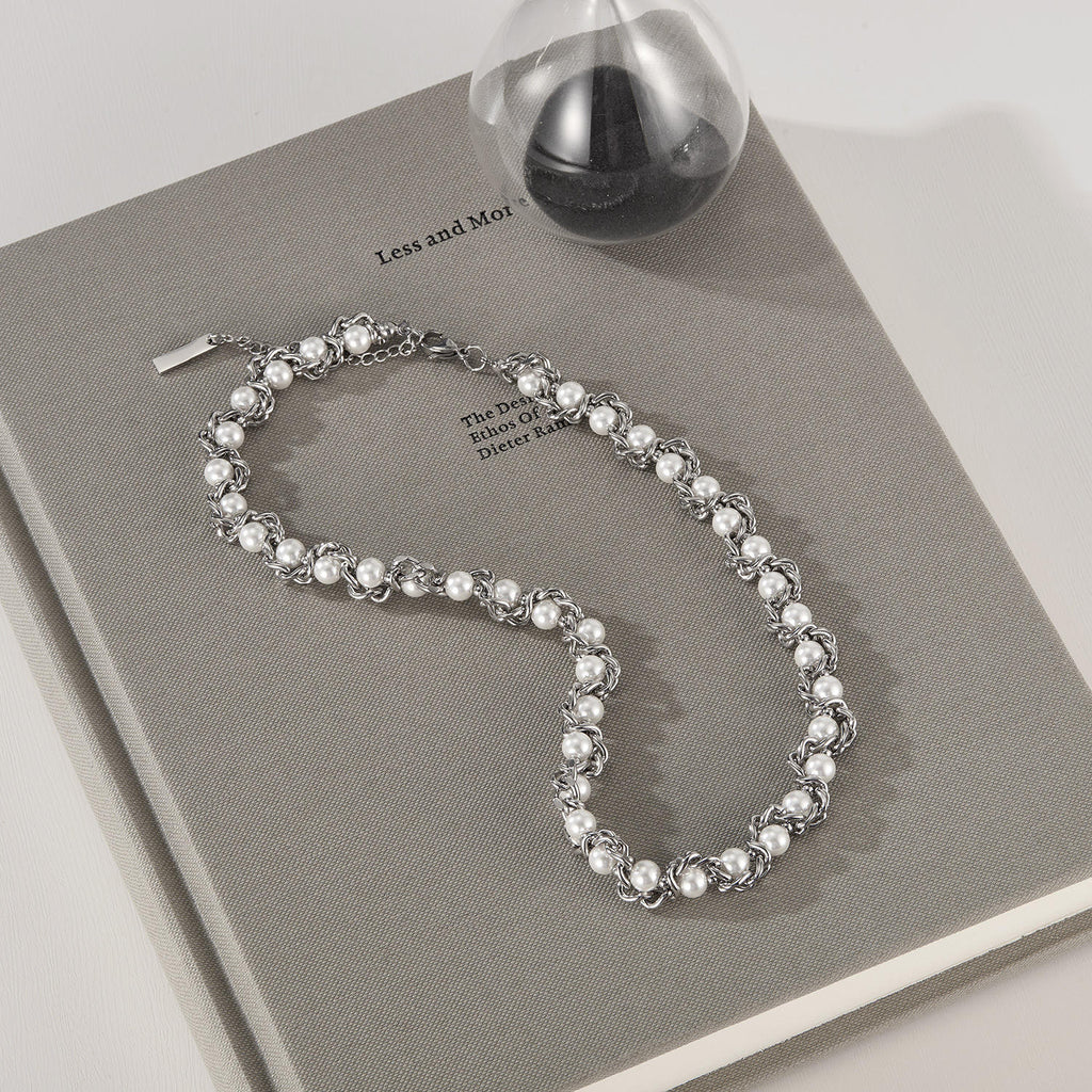 Yuki-Pearl Wrapped Necklace