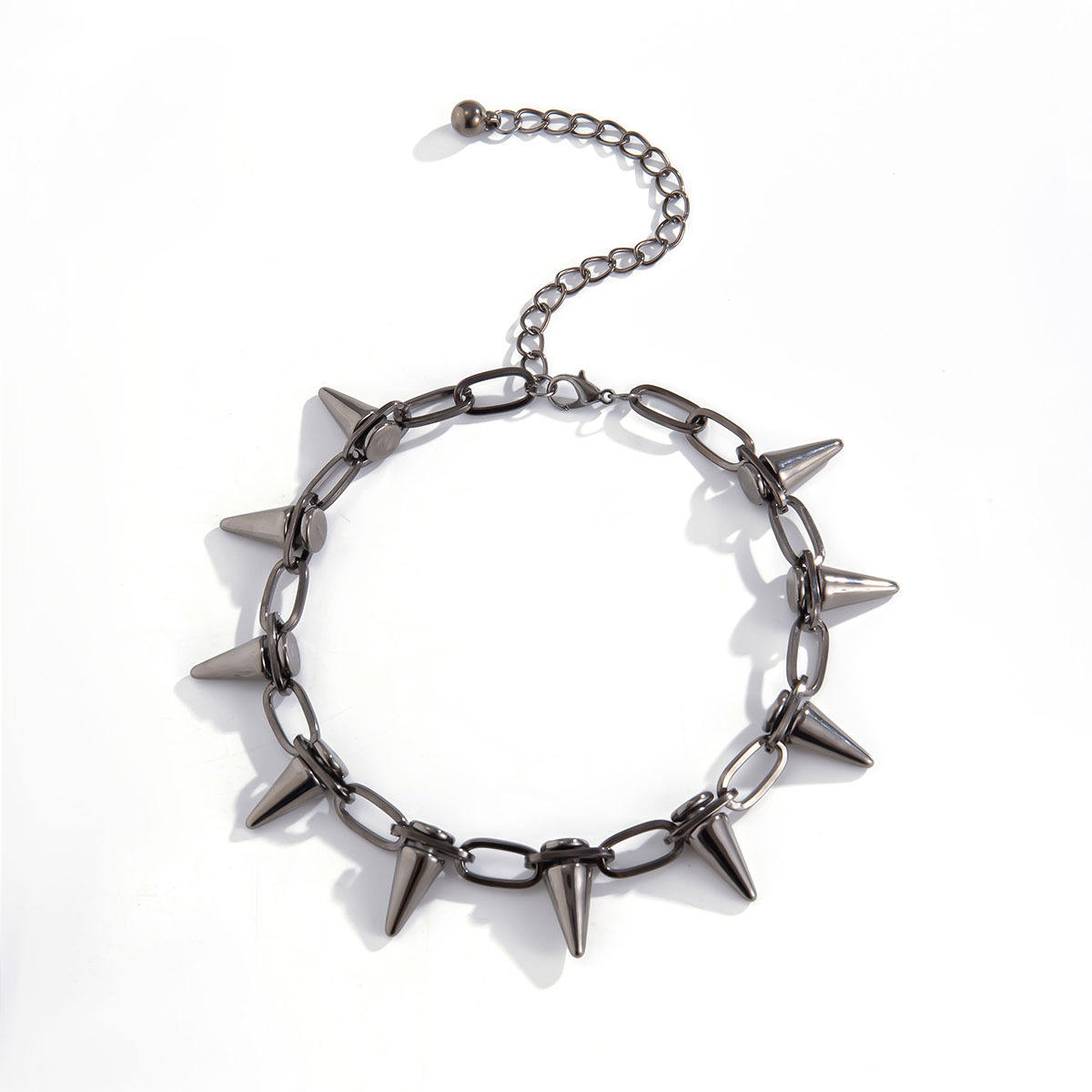 Toge Black-Spiked Gothic Choker