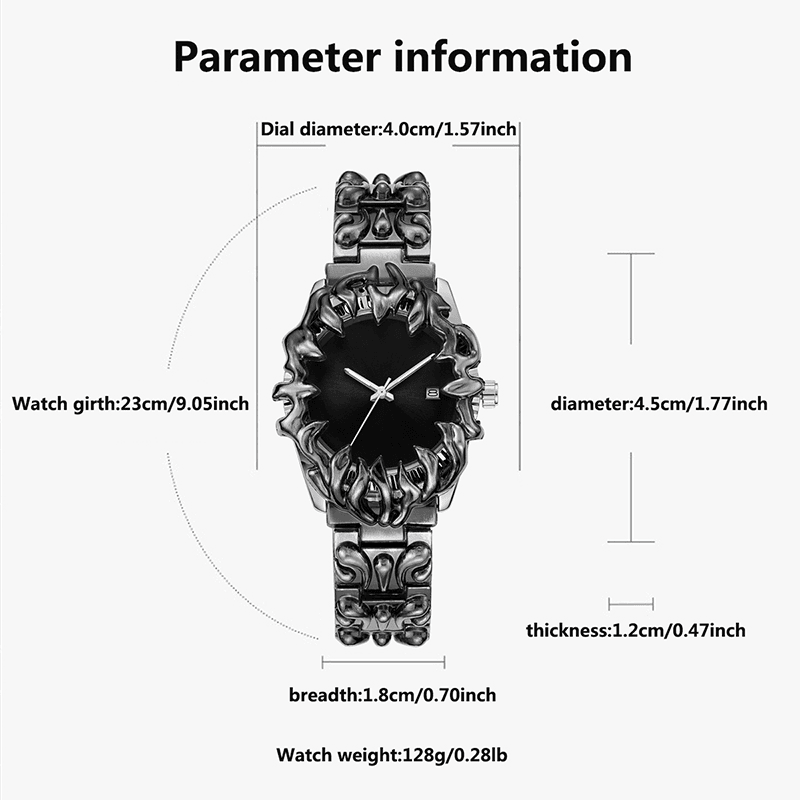 Tensho Kuro – Gothic Spiked Timepiece - Tensho.clo