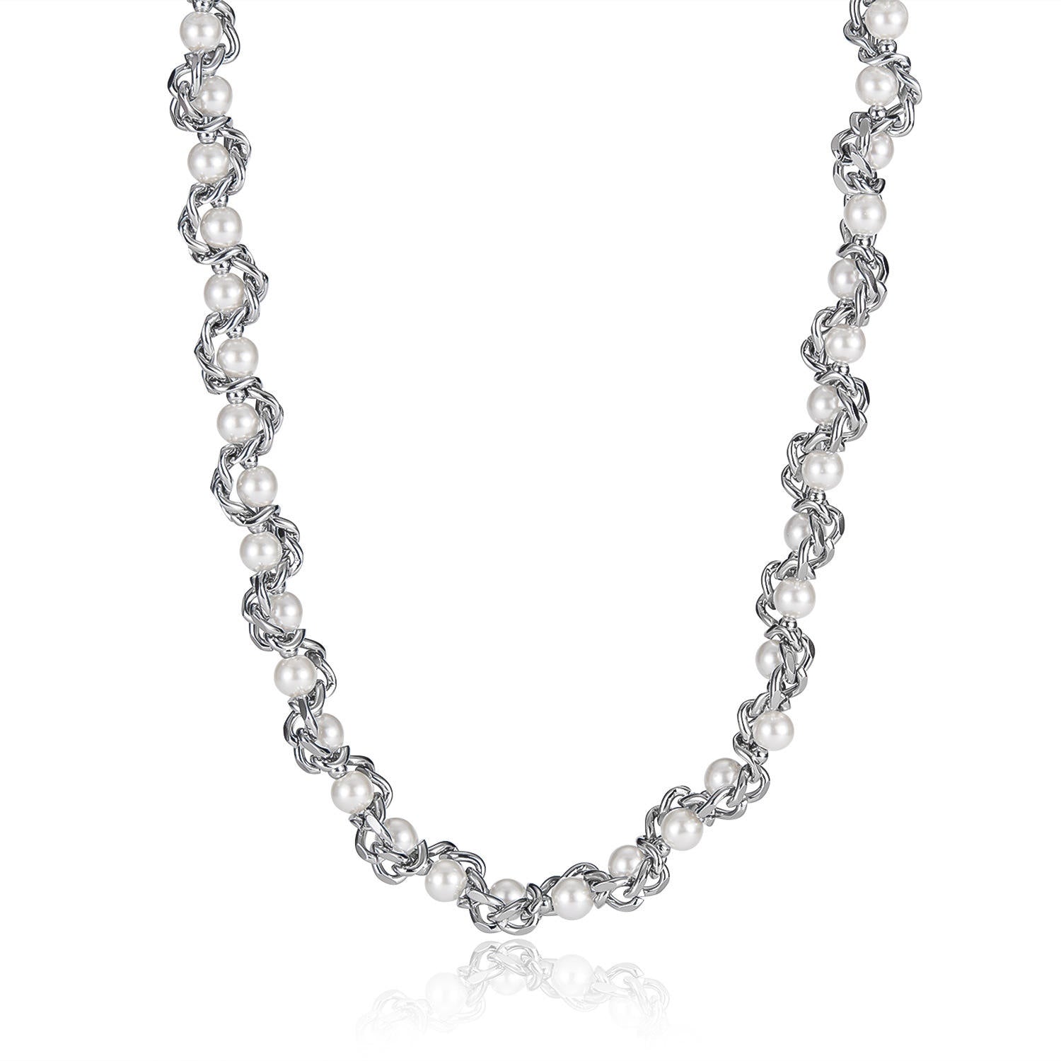 Yuki-Pearl Wrapped Necklace