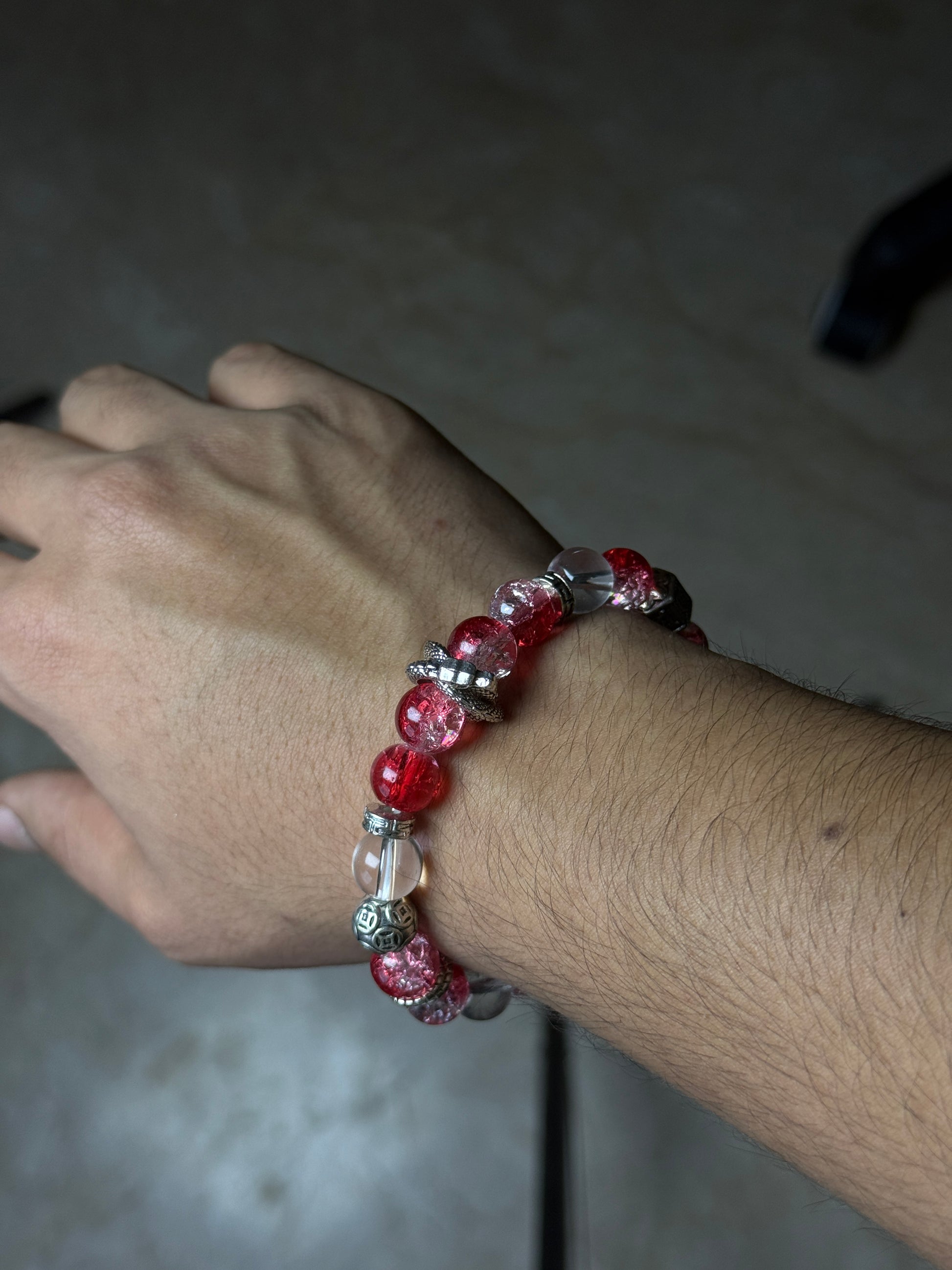 RIYA - Crimson Bead Bracelet