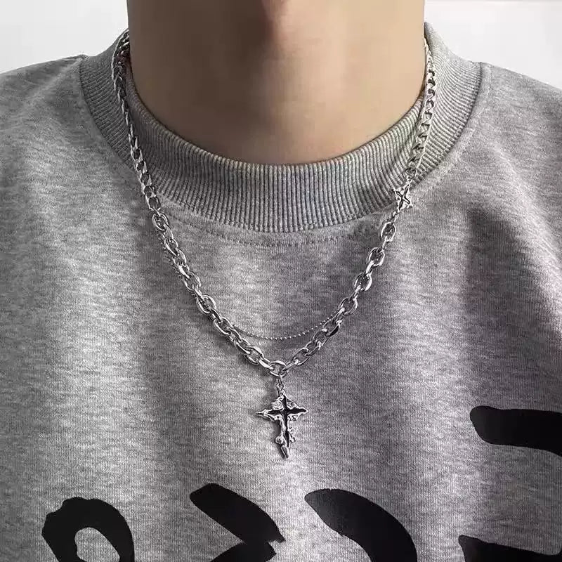 The Trinity-Triple-Layer Gothic Necklace