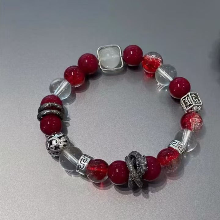 RIYA - Crimson Bead Bracelet