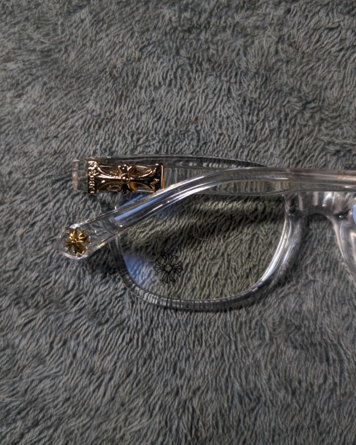 Clover Glasses-Transparent Golden
