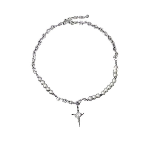 Akuma-Bling Pearl Hybrid Necklace - Tensho.clo