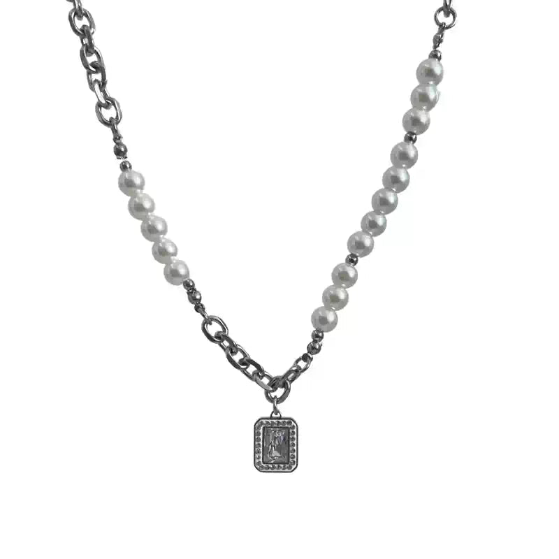 Byakuya-Pearl Hybrid Necklace - Tensho.clo