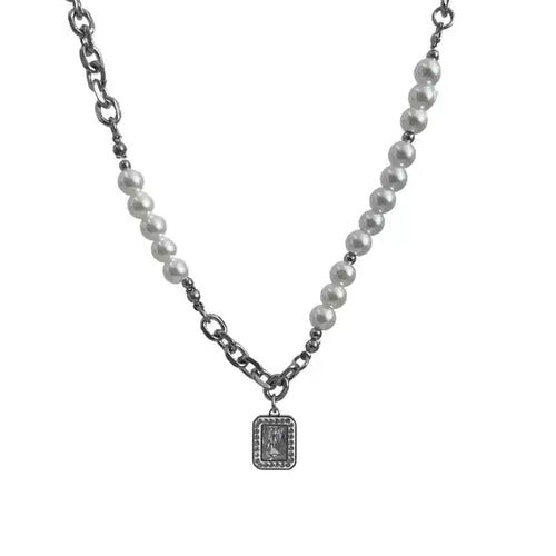 Byakuya-Pearl Hybrid Necklace - Tensho.clo