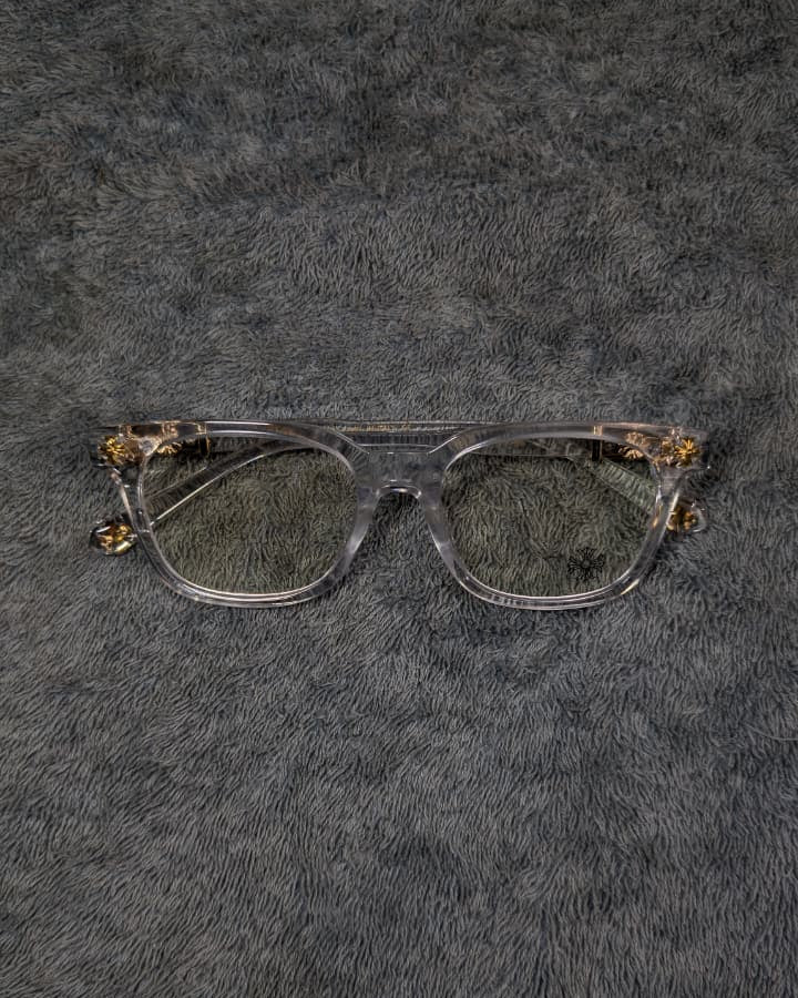 Clover Glasses-Transparent Golden - Tensho.clo