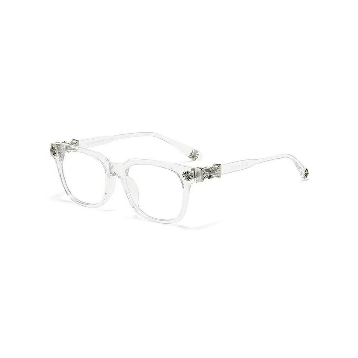 Clover Glasses-Transparent Silver - Tensho.clo