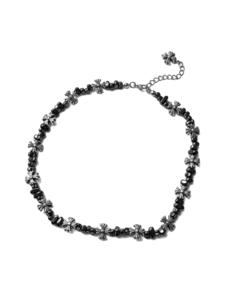 Kurogane-Dual Chrome Necklace - Tensho.clo
