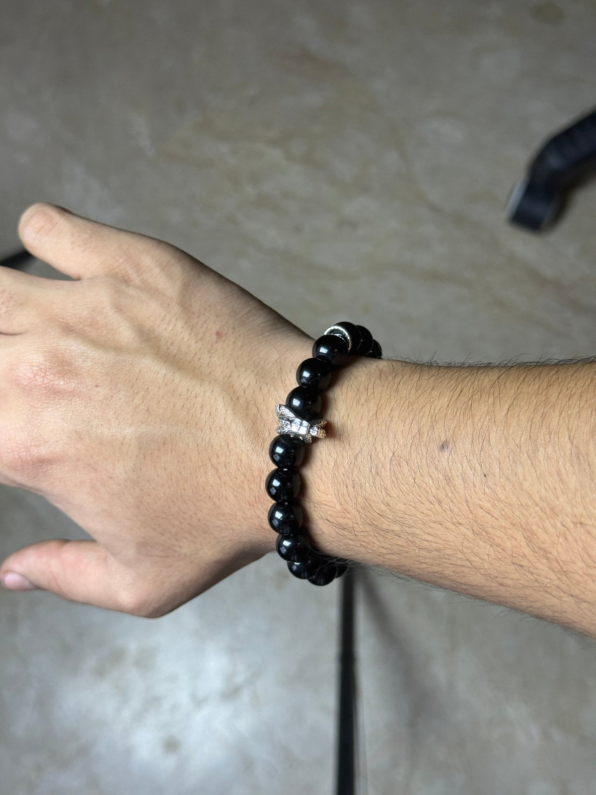 KUROGIRI - Black Bead Bracelet - Tensho.clo