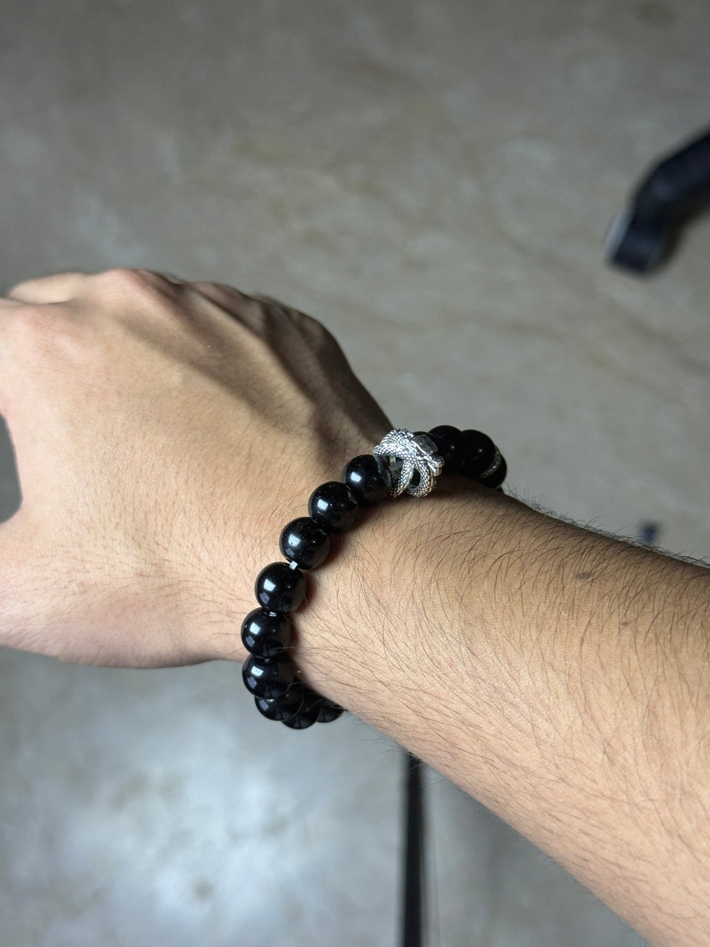 KUROGIRI - Black Bead Bracelet - Tensho.clo