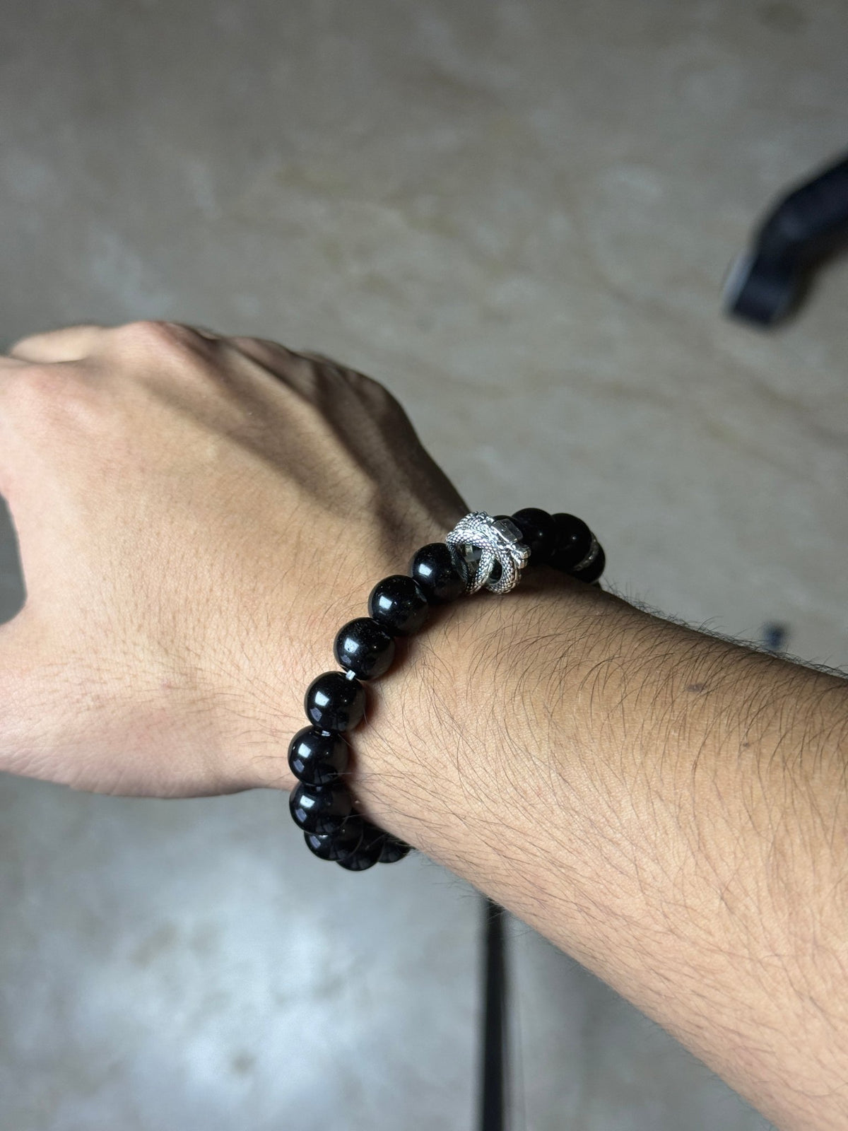 KUROGIRI - Black Bead Bracelet - Tensho.clo
