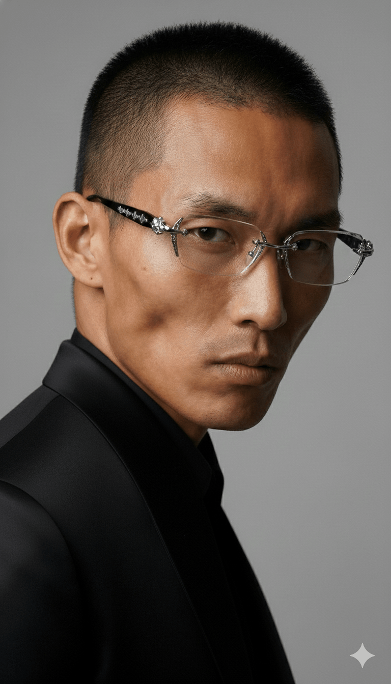 MORTIS - The Silver Rimless Glasses - Tensho.clo