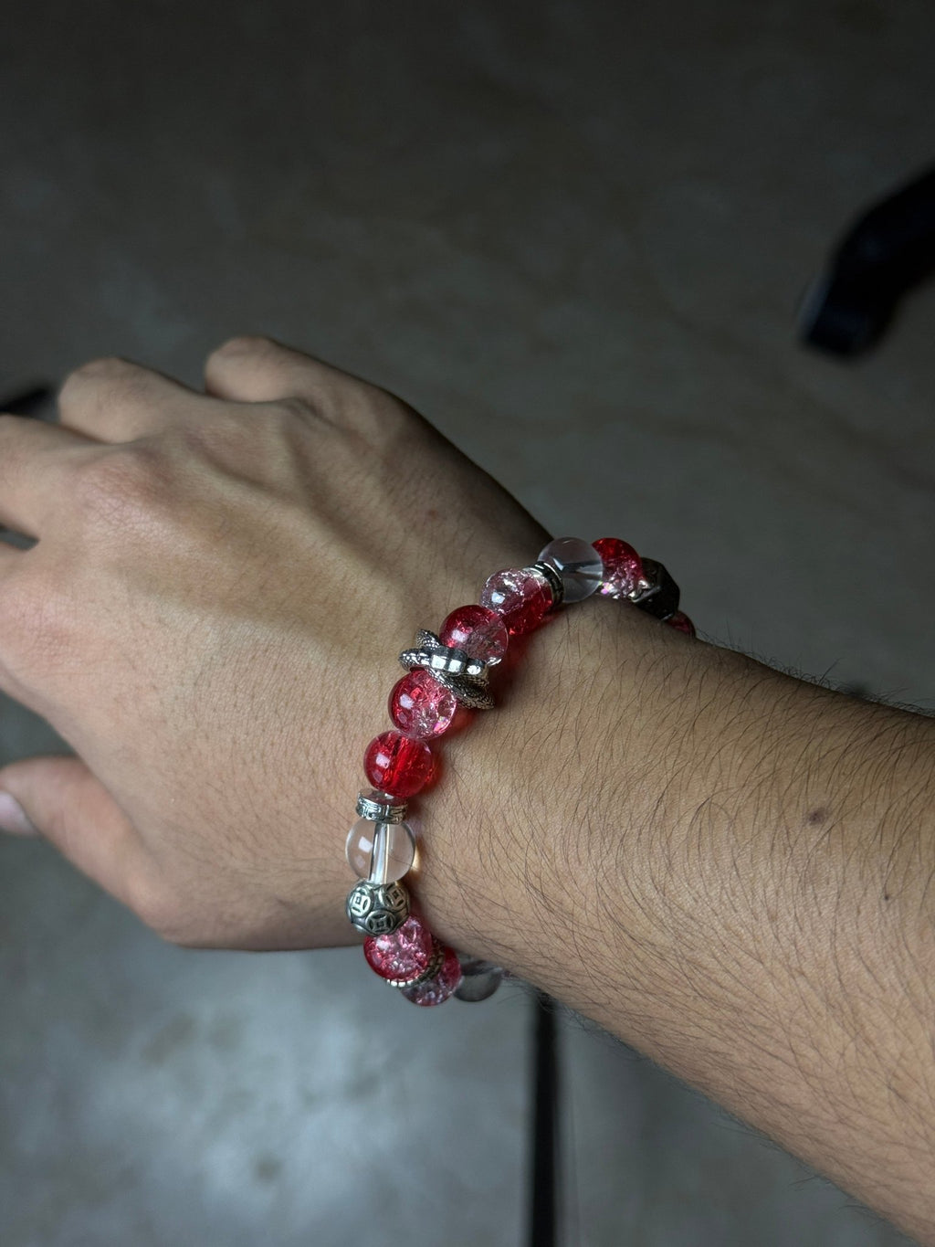 RIYA - Crimson Bead Bracelet - Tensho.clo