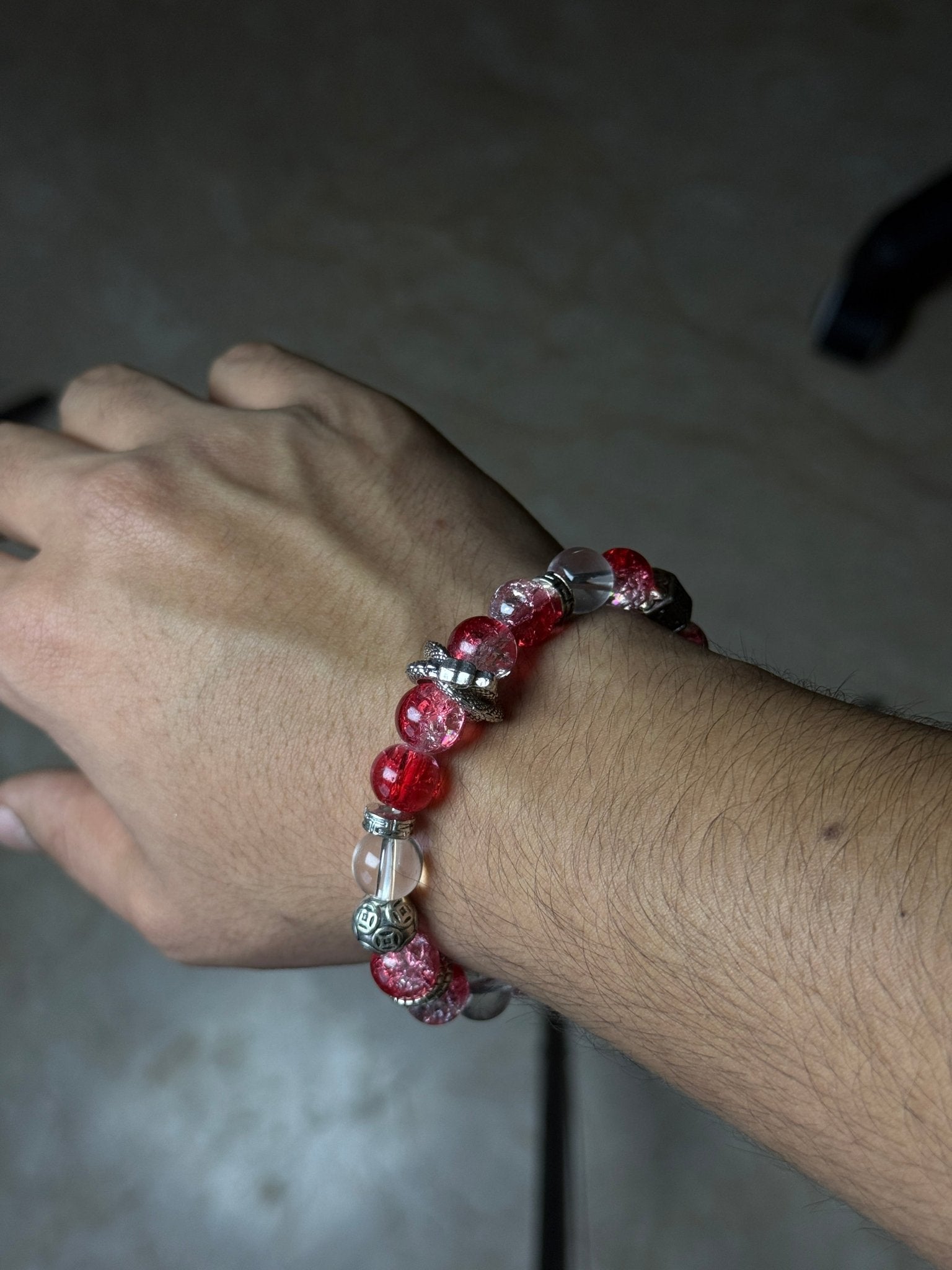 RIYA - Crimson Bead Bracelet - Tensho.clo