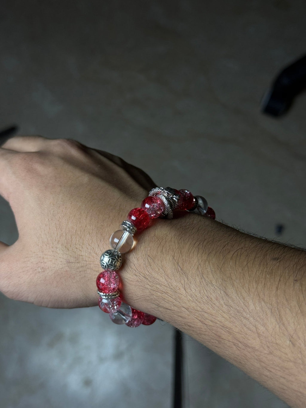 RIYA - Crimson Bead Bracelet - Tensho.clo