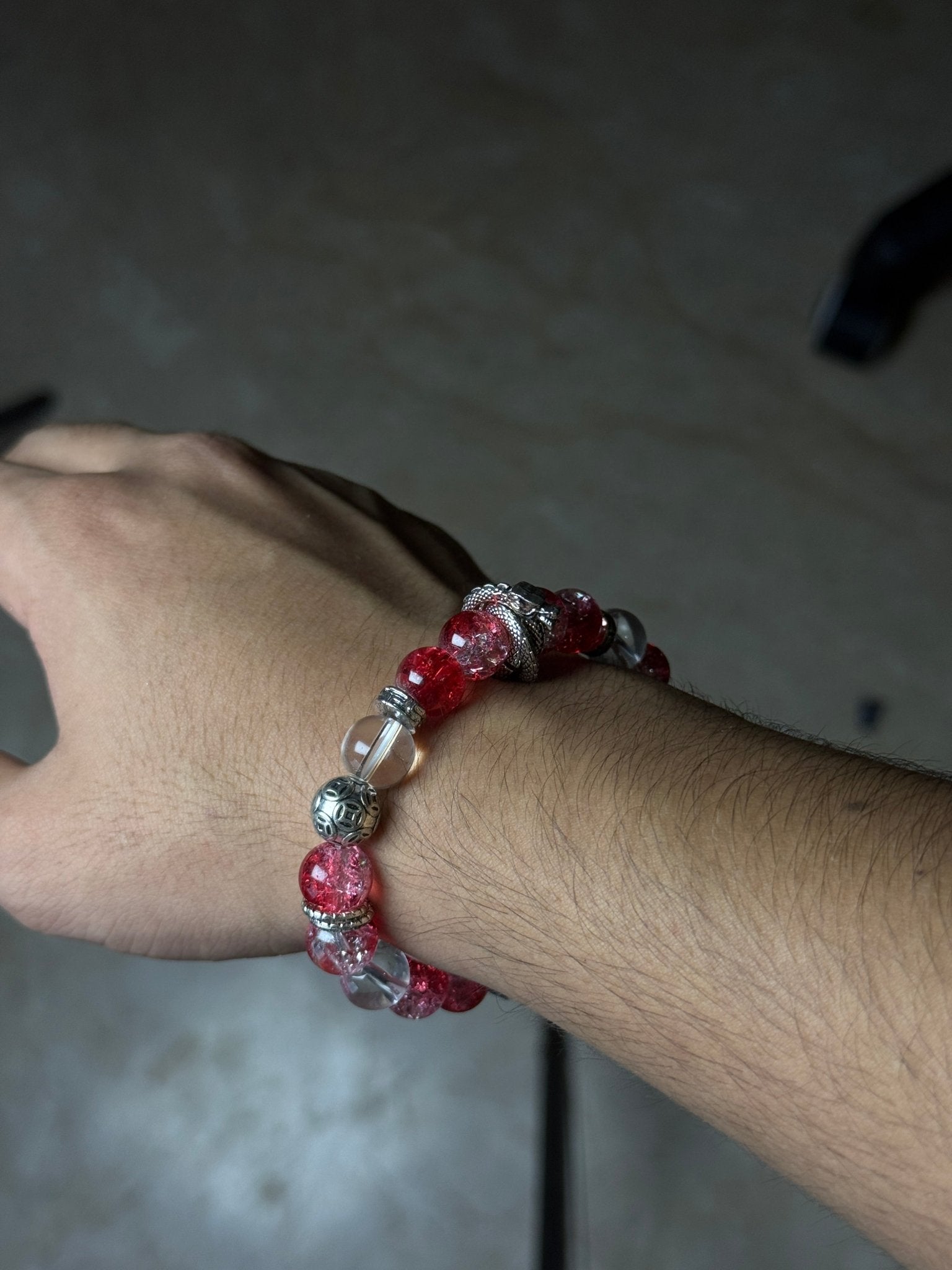 RIYA - Crimson Bead Bracelet - Tensho.clo