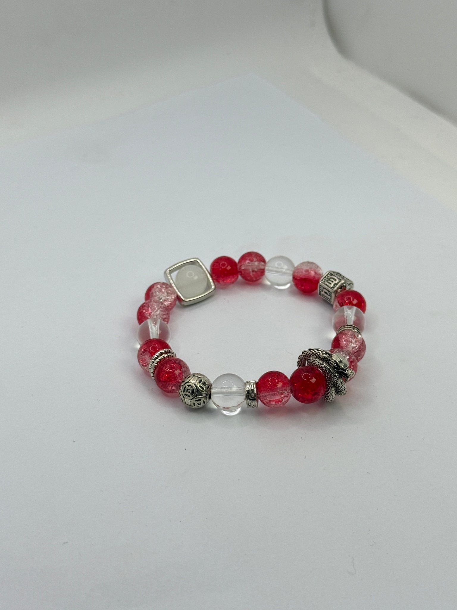 RIYA - Crimson Bead Bracelet - Tensho.clo