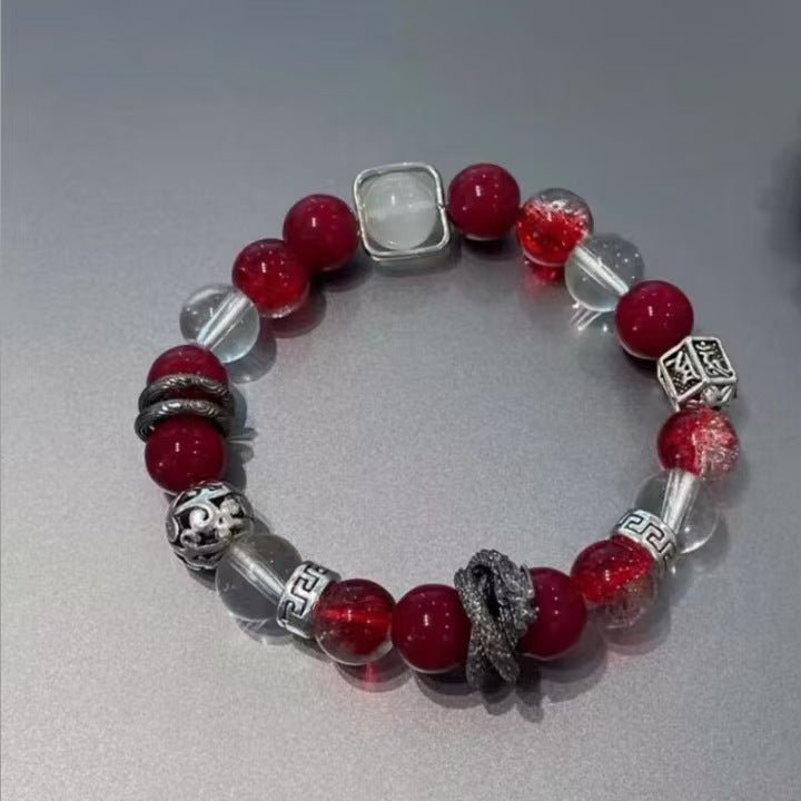 RIYA - Crimson Bead Bracelet - Tensho.clo