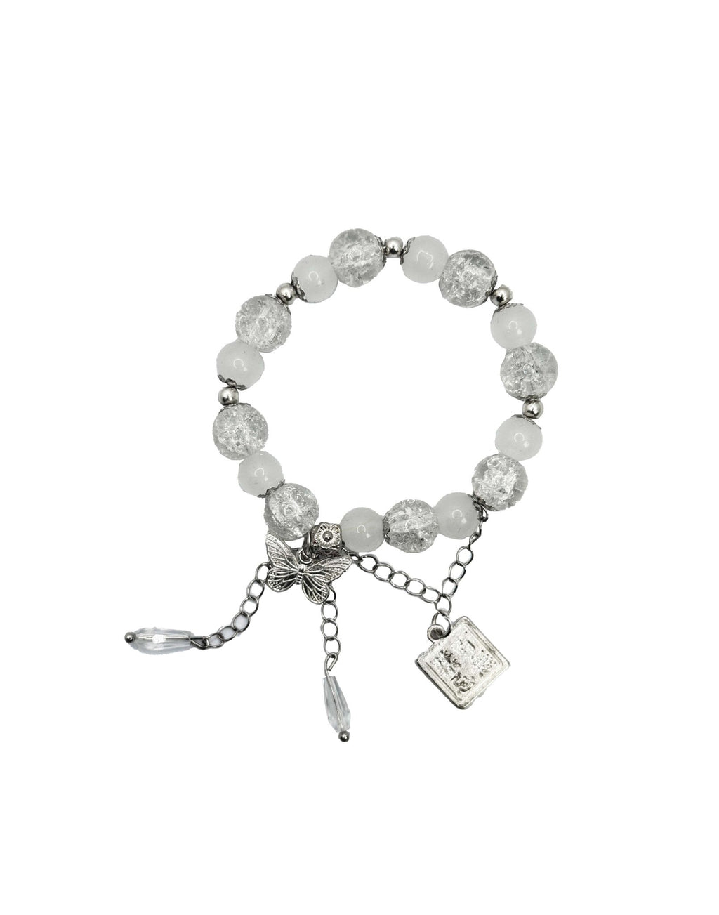 RUKIYA - White Bead Bracelet - Tensho.clo
