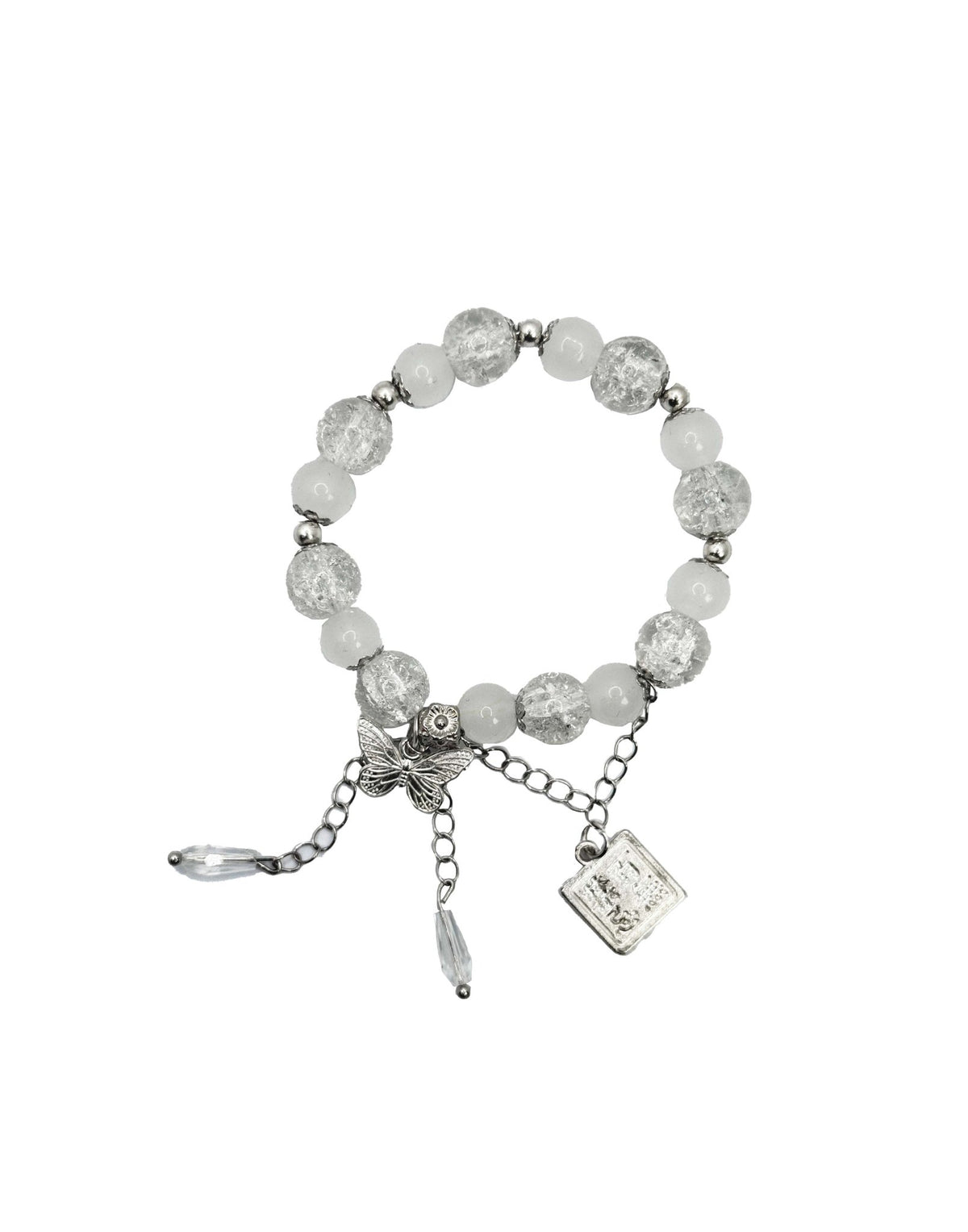 RUKIYA - White Bead Bracelet - Tensho.clo