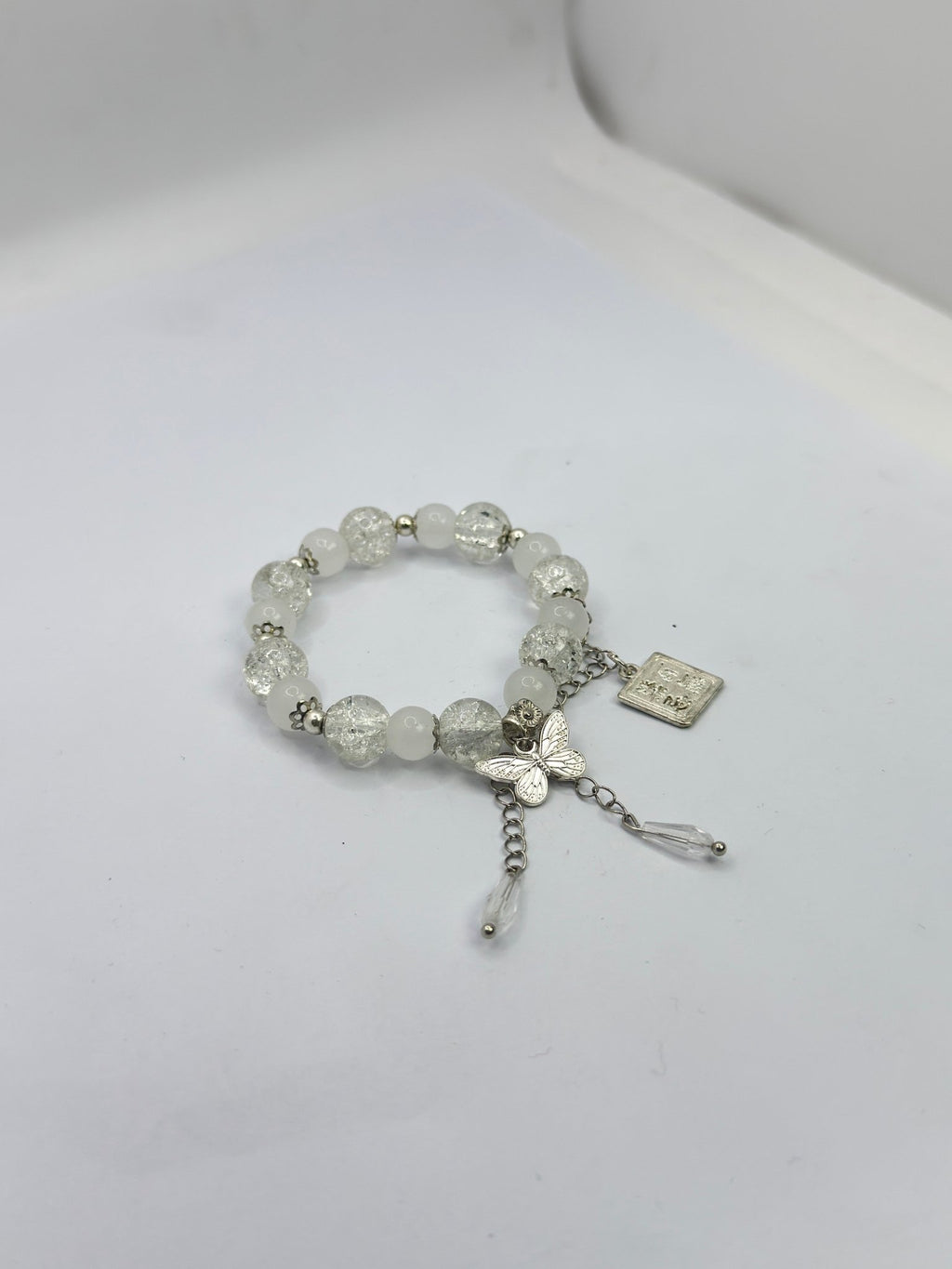RUKIYA - White Bead Bracelet - Tensho.clo