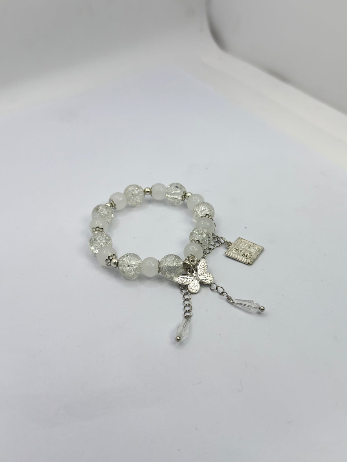 RUKIYA - White Bead Bracelet - Tensho.clo