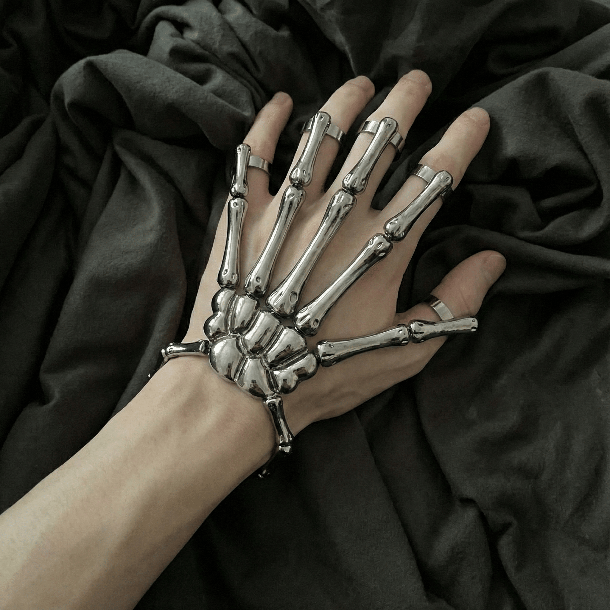 Silver Shinigami-Full Hand Armour - Tensho.clo