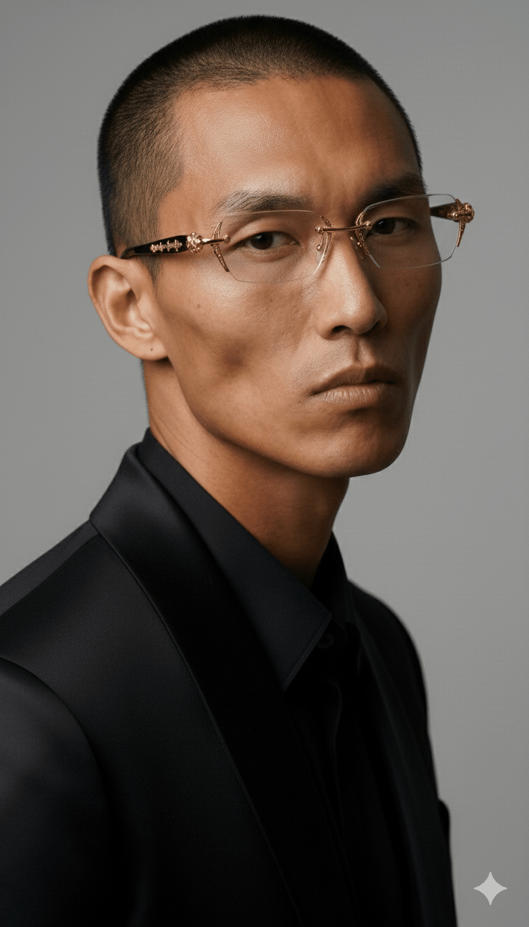SYLUS - The Golden Rimless Glasses - Tensho.clo