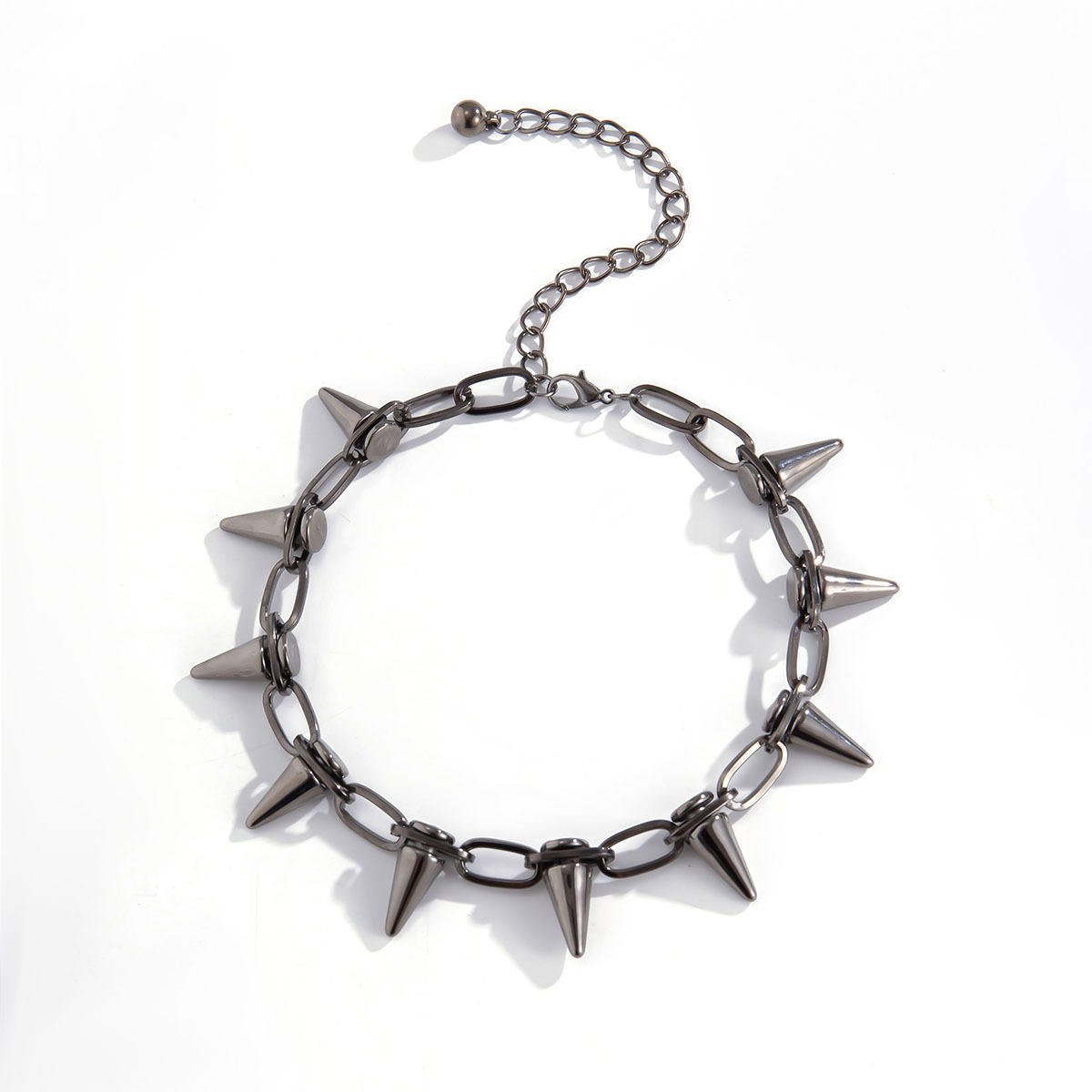 Toge Black-Spiked Gothic Choker - Tensho.clo